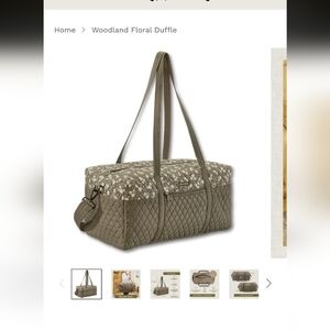 Woodland Floral Duffle Bag - Olive